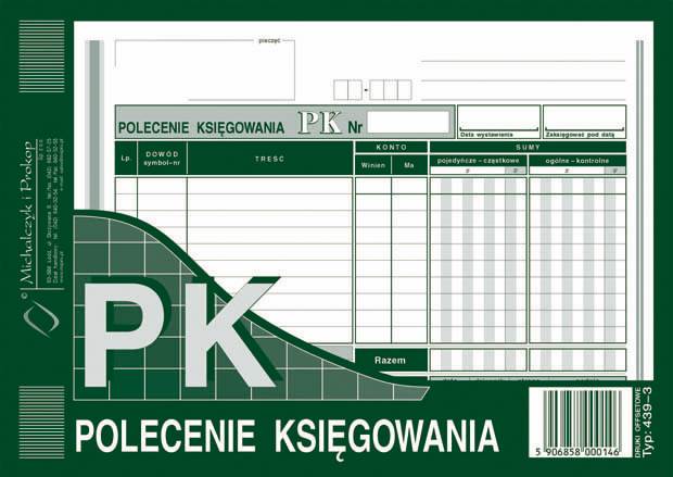 Druk Polecenie Księgowania A5 439-3