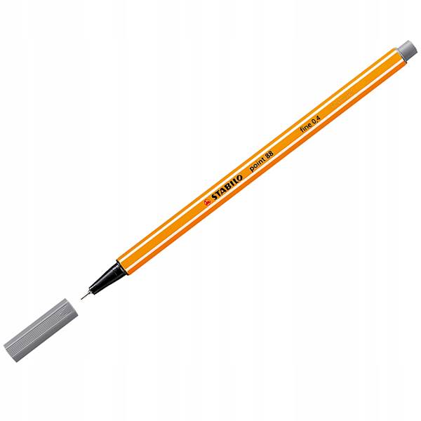 Cienkopis 0,4mm ciemny szary STABILO Point 88