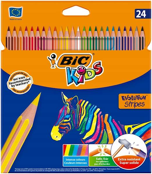 Kredki Ołówkowe 24 kolory BIC Evolution