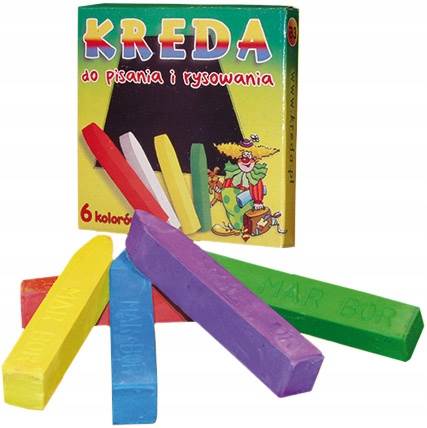 Kreda szkolna kolorowa kolorowa 12szt