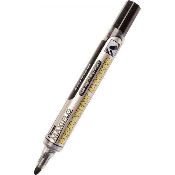Marker Permanentny czarny okrągły PENTEL NLF50