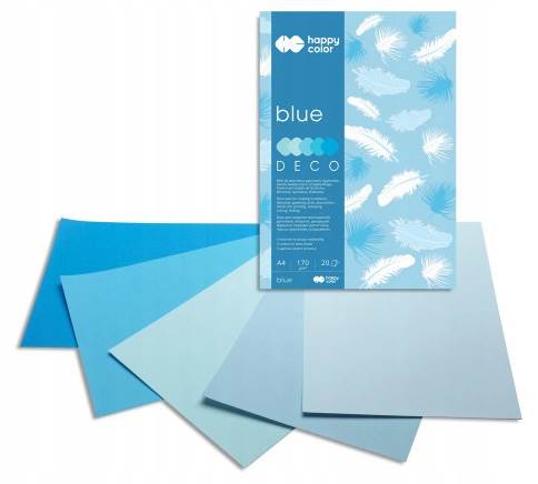 Blok Dekoracyjny Blue A4 20k 170g HAPPY COLOR