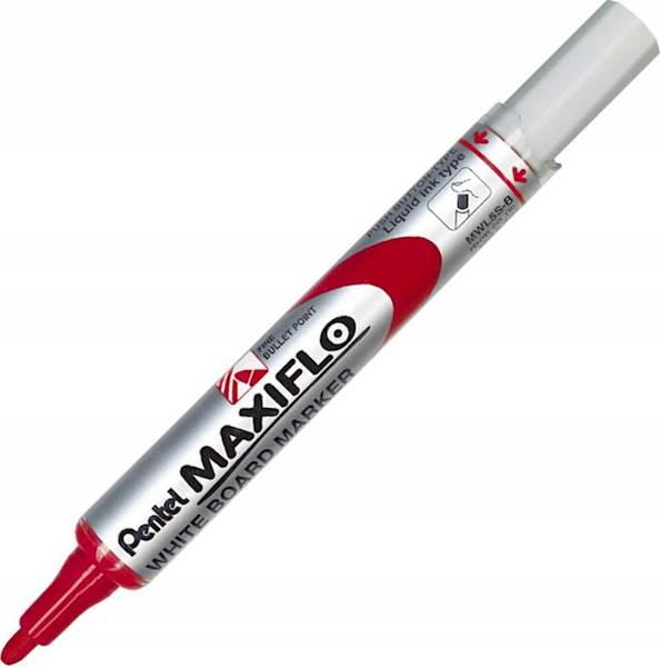 Marker do tablic czerwony PENTEL Maxiflo MWL5S