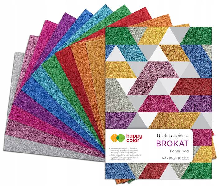 Blok Dekoracyjny Brokat A4 10k 150g HAPPY COLOR