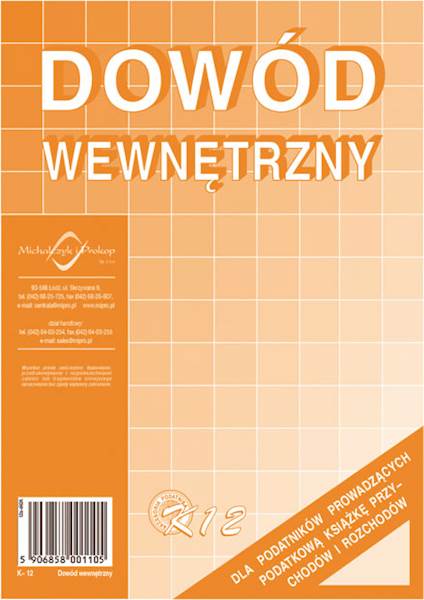 Druk Dowód Wewnętrzny A5 K12