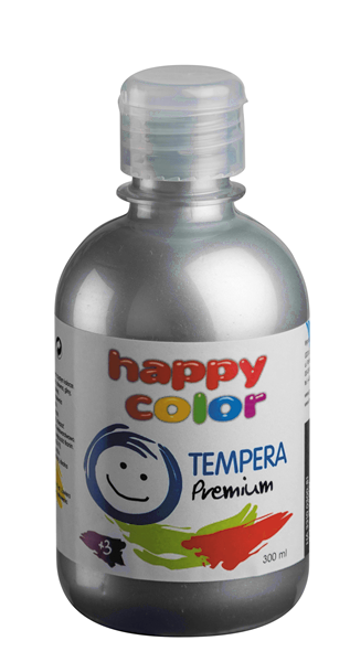 FARBA TEMPERA HAPPY  300ml   srebrna     7344