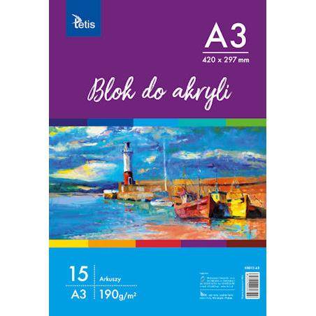 Blok do Akryli A3 15k 190g TETIS