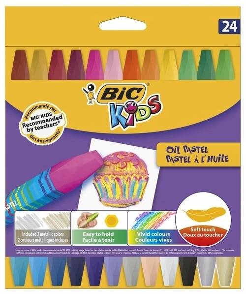 Kredki Pastele Olejne 24 kolory BIC