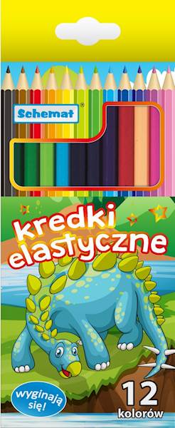 Kredki Elastyczne 12 kolorów SCHEMAT