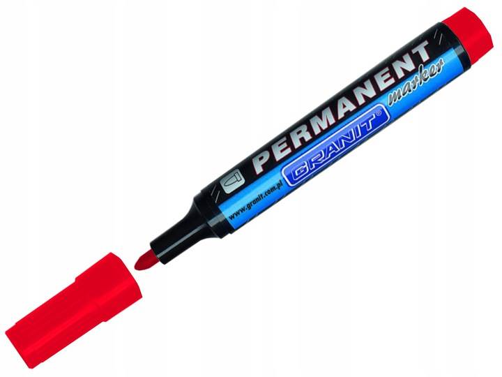 Marker Permanentny czerwony okrągły GRANIT M860