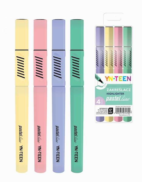 ZAKRESLACZ  komplet x4  INTER PASTEL     4700