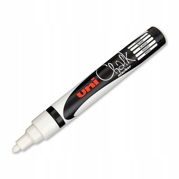 Marker Kredowy biały 2,5mm UNI PWE-5M