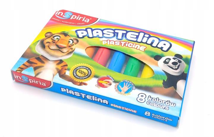 Plastelina 8 kolorów INSPIRIA