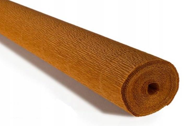 Krepina Bibuła Włoska 50x250 brązowy jasny 567