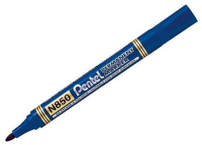 Marker Permanentny niebieski okrągły PENTEL N850