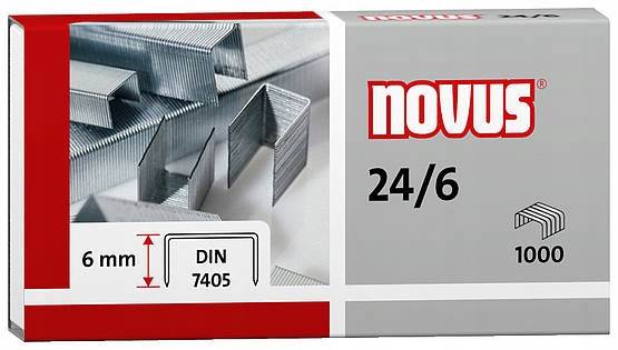 Zszywki 24/6 1000 szt NOVUS