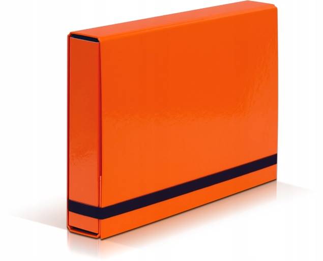 Teczka z gumką A4 50mm pomarańczowa VAUPE Caribic Box