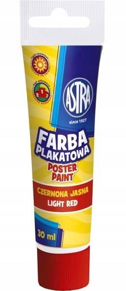 Farby Plakatowe Tuba 30ml czerwona jasna ASTRA