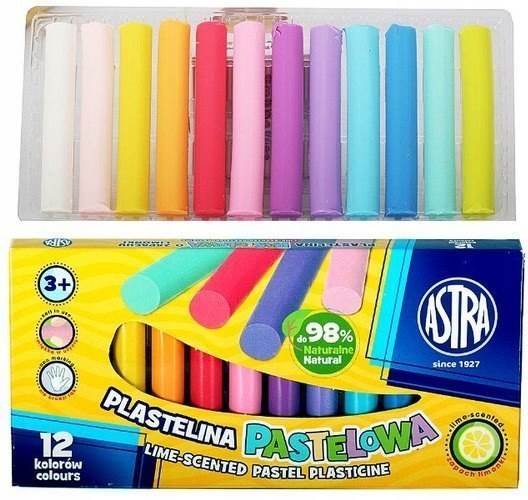 Plastelina 6 kolorów pastelowa ASTRA