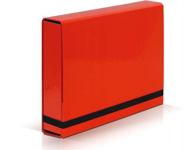Teczka z gumką A4 50mm czerwona VAUPE Caribic Box