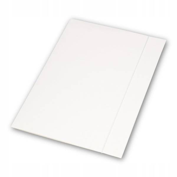 Teczka z gumką A4 biała INTERDRUK