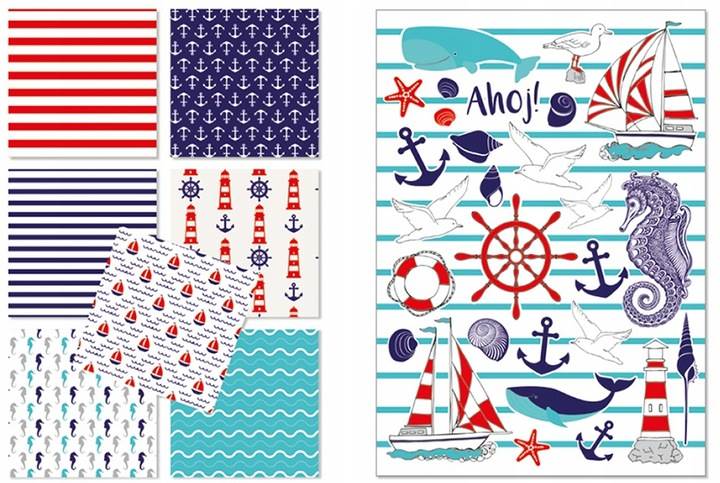 Blok Dekoracyjny Kreatywny z motywami Marine A4 16k INTERDRUK