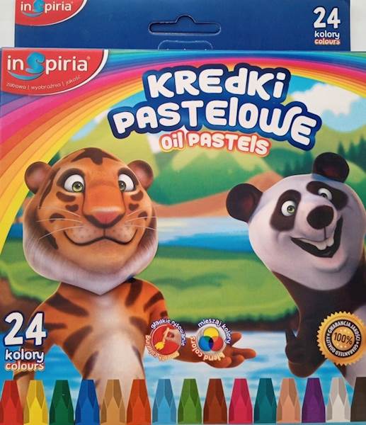 Kredki Pastele Olejne 24 kolory INSPIRIA