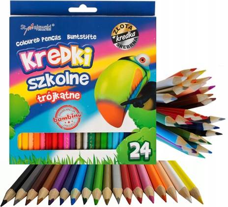 Kredki Ołówkowe 24 kolory BAMBINO