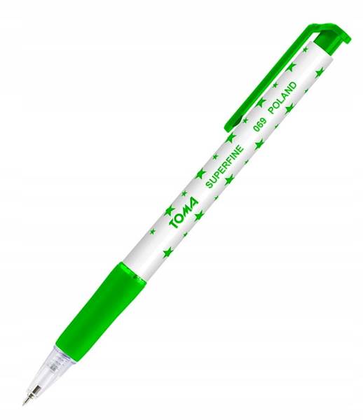 Długopis TOMA automatyczny zielony 0,5mm
