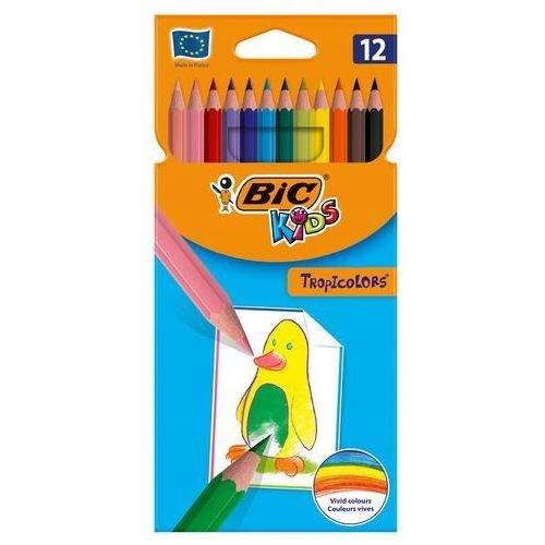 Kredki Ołówkowe 12 kolorów BIC Tropicolor