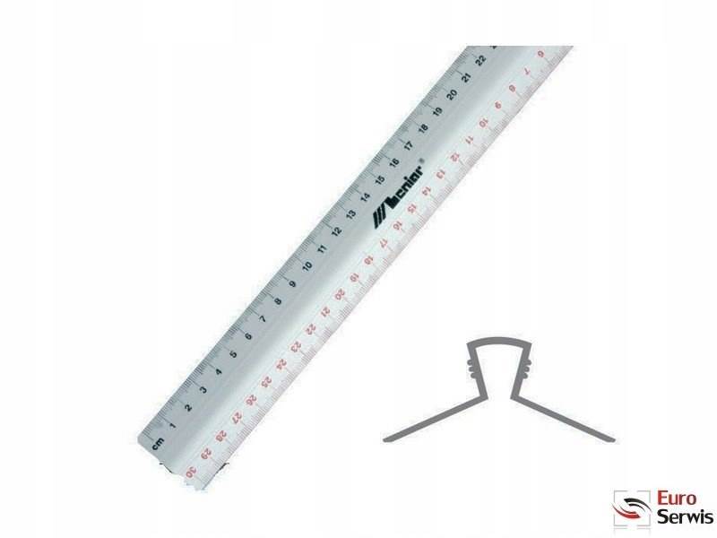 Linijka 50cm aluminiowa z uchwytem LENIAR