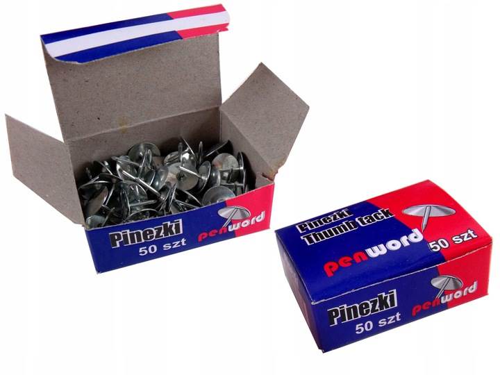 Pinezki metalowe 50 sztuk