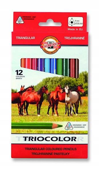 Kredki Ołówkowe Jumbo 12 kolorów KOH-I-NOOR Triocolor