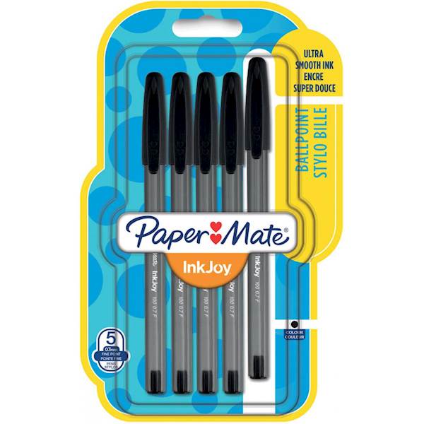 Długopis PAPER MATE InkJoy 100 czarne zestaw 5szt