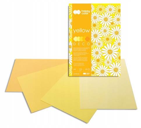 Blok Dekoracyjny Yellow A4 20k 170g HAPPY COLOR