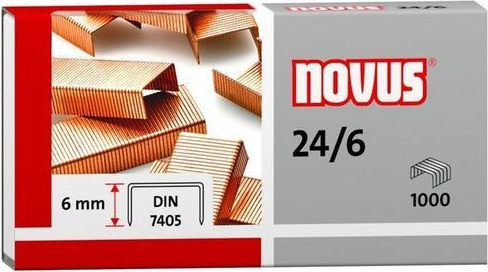 Zszywki miedziowane 24/6 1000szt NOVUS
