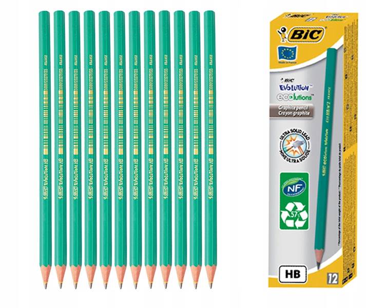 Ołówek HB 12szt BIC Evolution