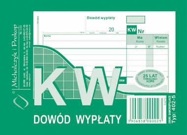 Druk KP Dowód wypłaty A6 402-5