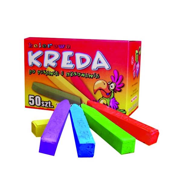 Kreda szkolna kolorowa 50szt