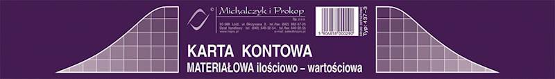 Druk Karta Kontowa Materiałowa ilość-wartość A5 437-3