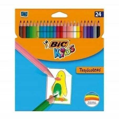 Kredki Ołówkowe 24 kolory BIC Tropicolor