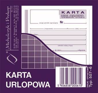 Druk Karta Urlopowa 507-6