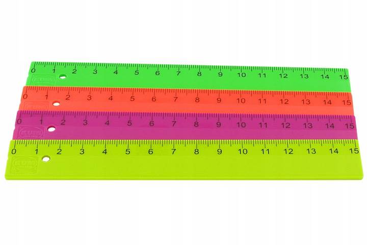 Linijka 15cm neonowa KUM