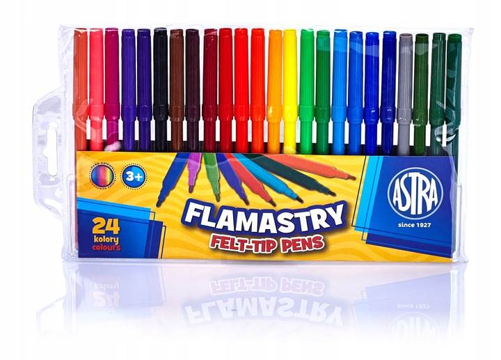 Pisaki Flamastry 24 kolory ASTRA