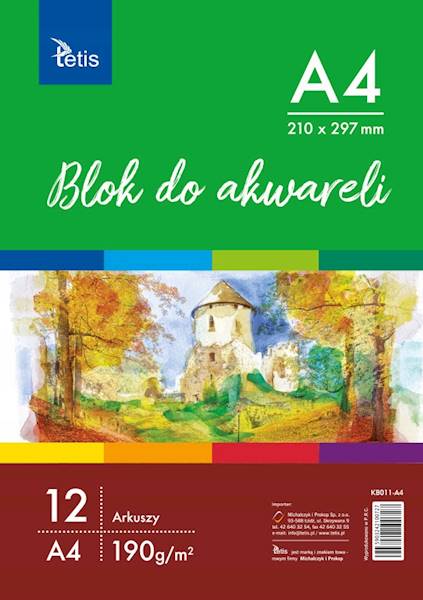 Blok do akwareli A4 12k 190g TETIS