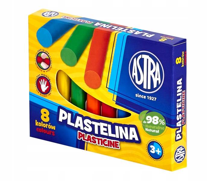 Plastelina 8 kolorów ASTRA