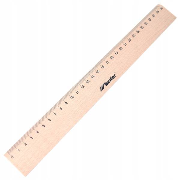 Linijka 30cm drewniana LENIAR