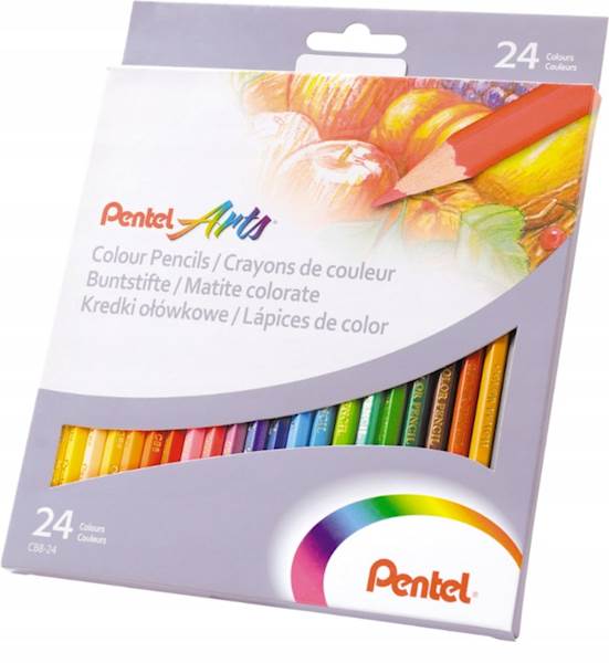 Kredki Ołówkowe 24 kolory PENTEL