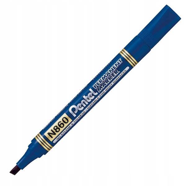 Marker Permanentny niebieski ścięty PENTEL N860