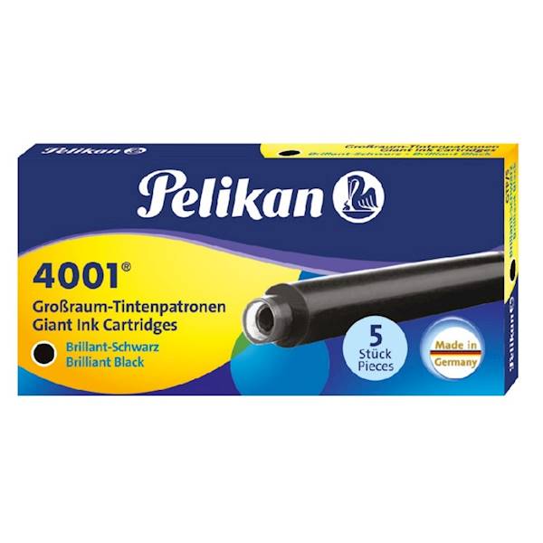 NABOJE do piór PELIKAN x5szt długi czarn 0613